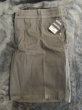 KUHL The Law Short Men's 40 x 10" Carbon NWT Work Canvas Short 5216